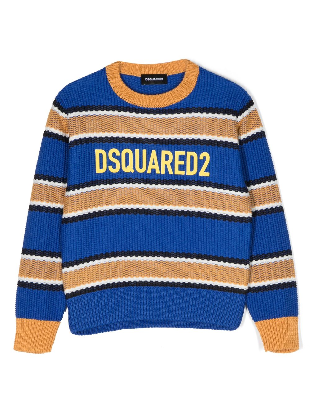 Dsquared2 Kids Gestrickter Pullover mit Streifen - Blau von Dsquared2 Kids