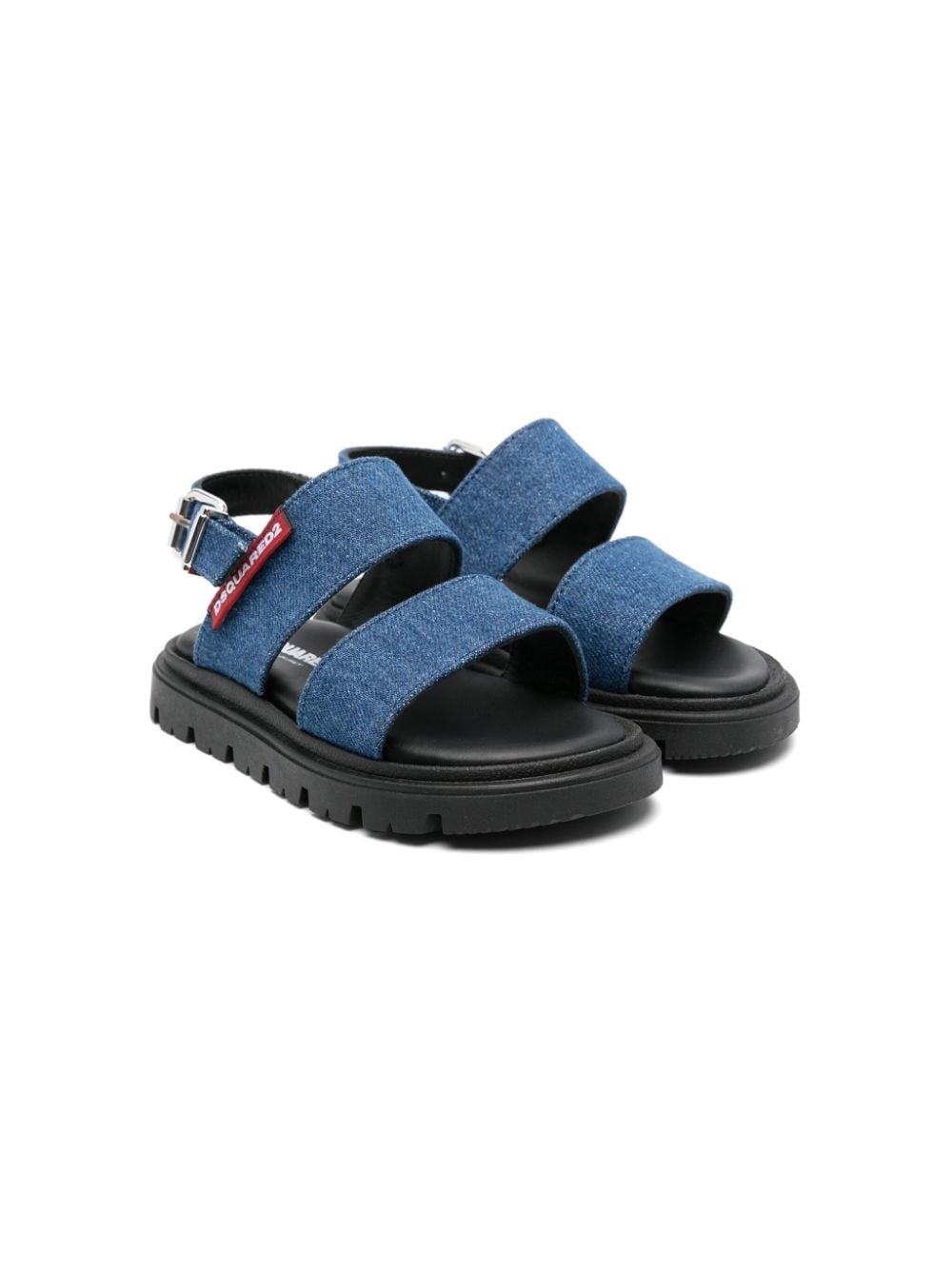 Dsquared2 Kids Jeans-Sandalen mit Logo-Schild - Blau von Dsquared2 Kids