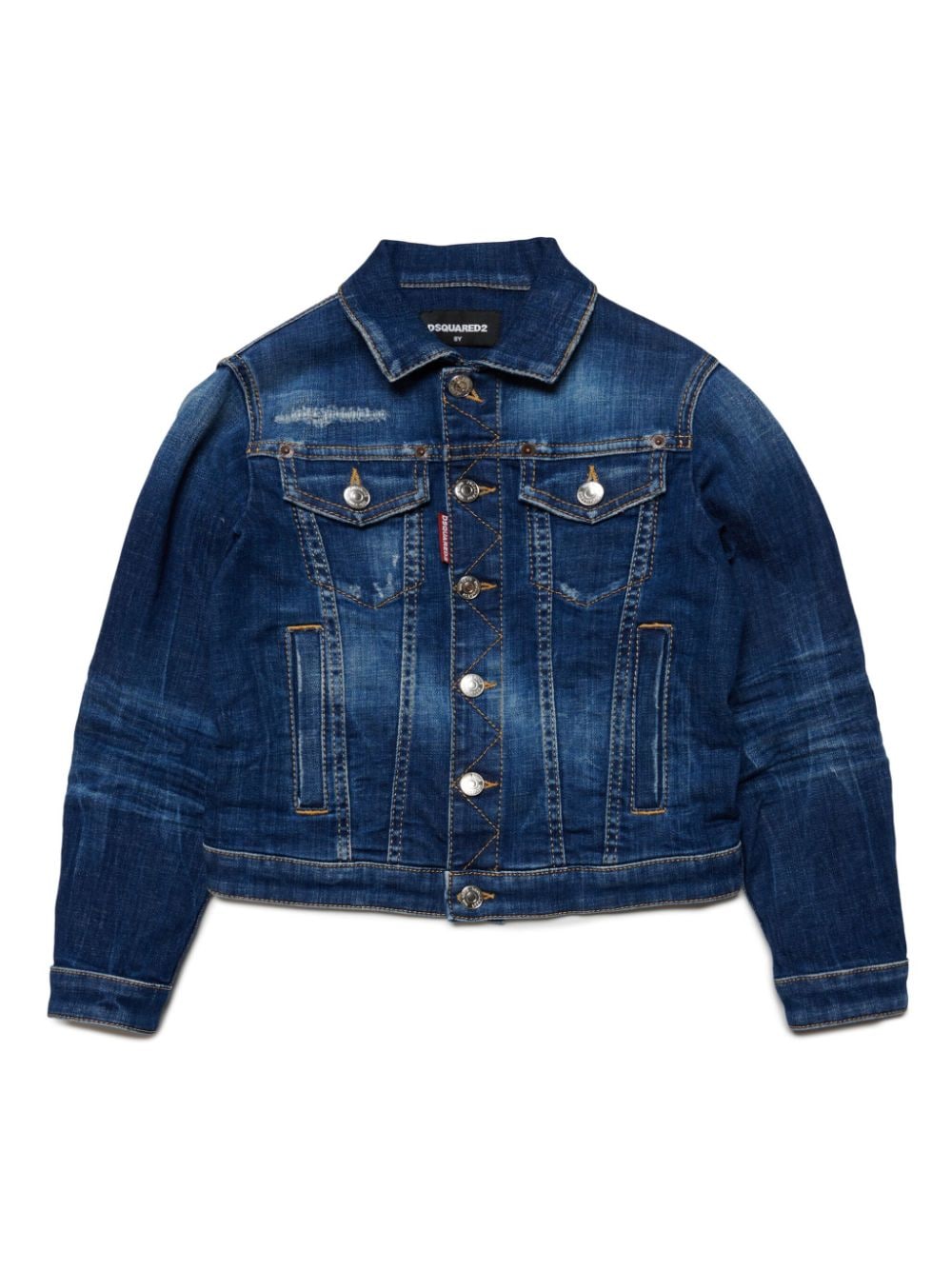 Dsquared2 Kids Jeansjacke mit Logo-Patch - Blau von Dsquared2 Kids