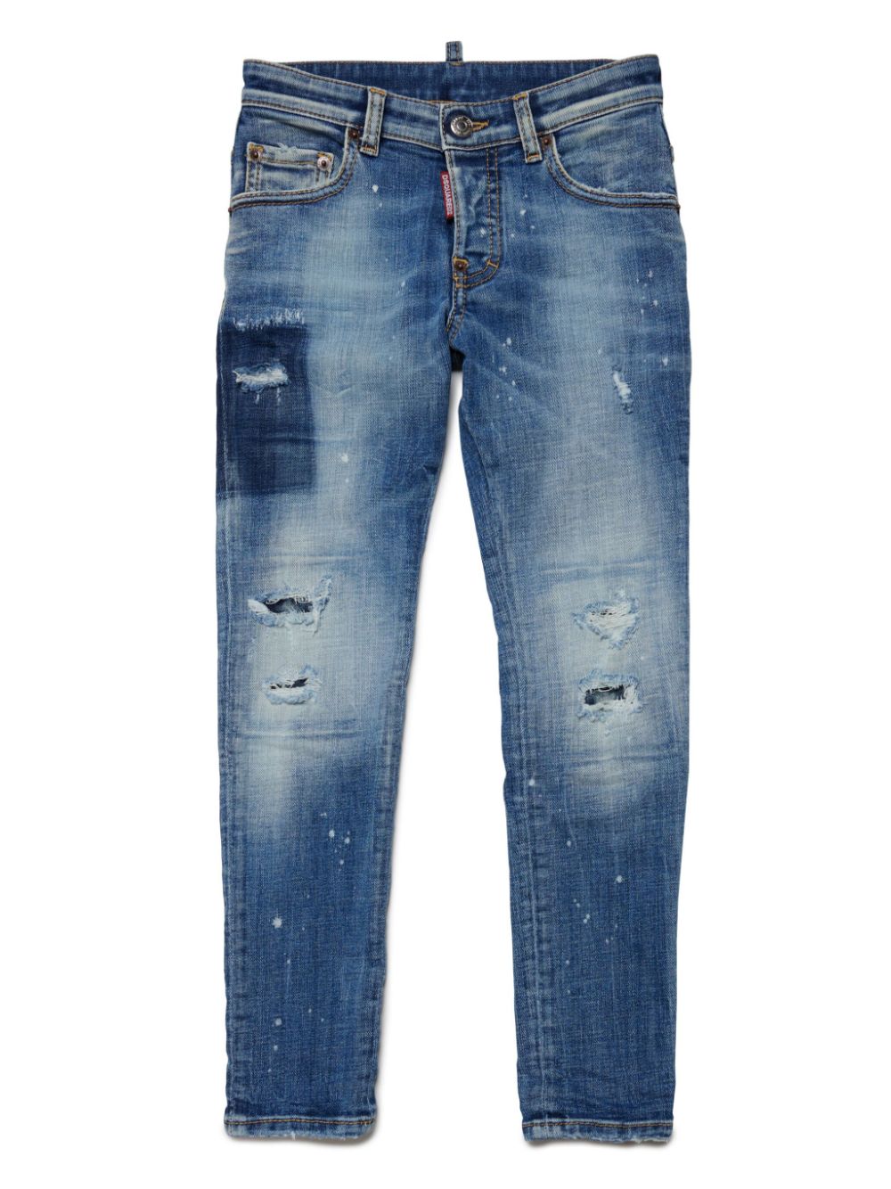 Dsquared2 Kids Straight-Leg-Jeans mit Print - Blau von Dsquared2 Kids