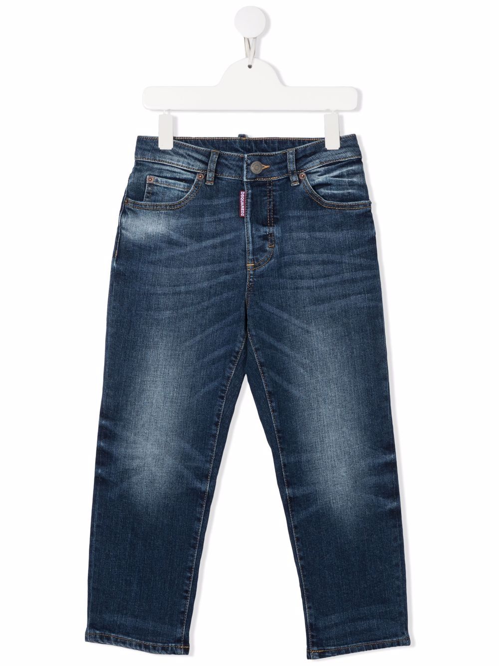 Dsquared2 Kids Gerade Jeans mit Stone-Wash-Effekt - Blau von Dsquared2 Kids