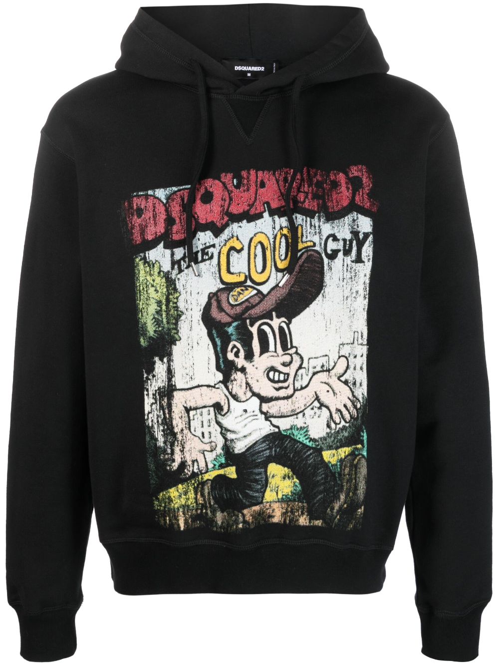 Dsquared2 Hoodie mit Graffiti-Print - Schwarz von Dsquared2