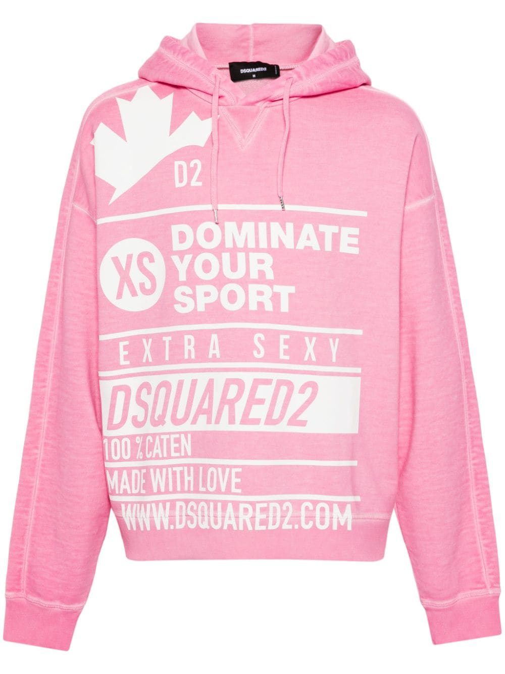 Dsquared2 Hoodie mit Logo-Print - Rosa von Dsquared2