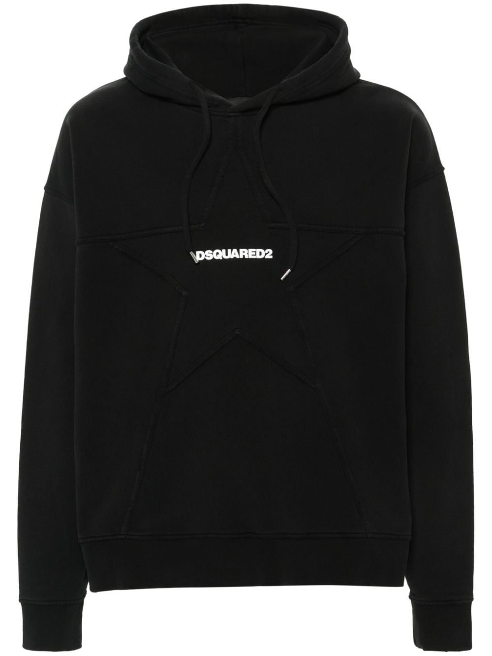 Dsquared2 Hoodie mit Sterndetail - Schwarz von Dsquared2