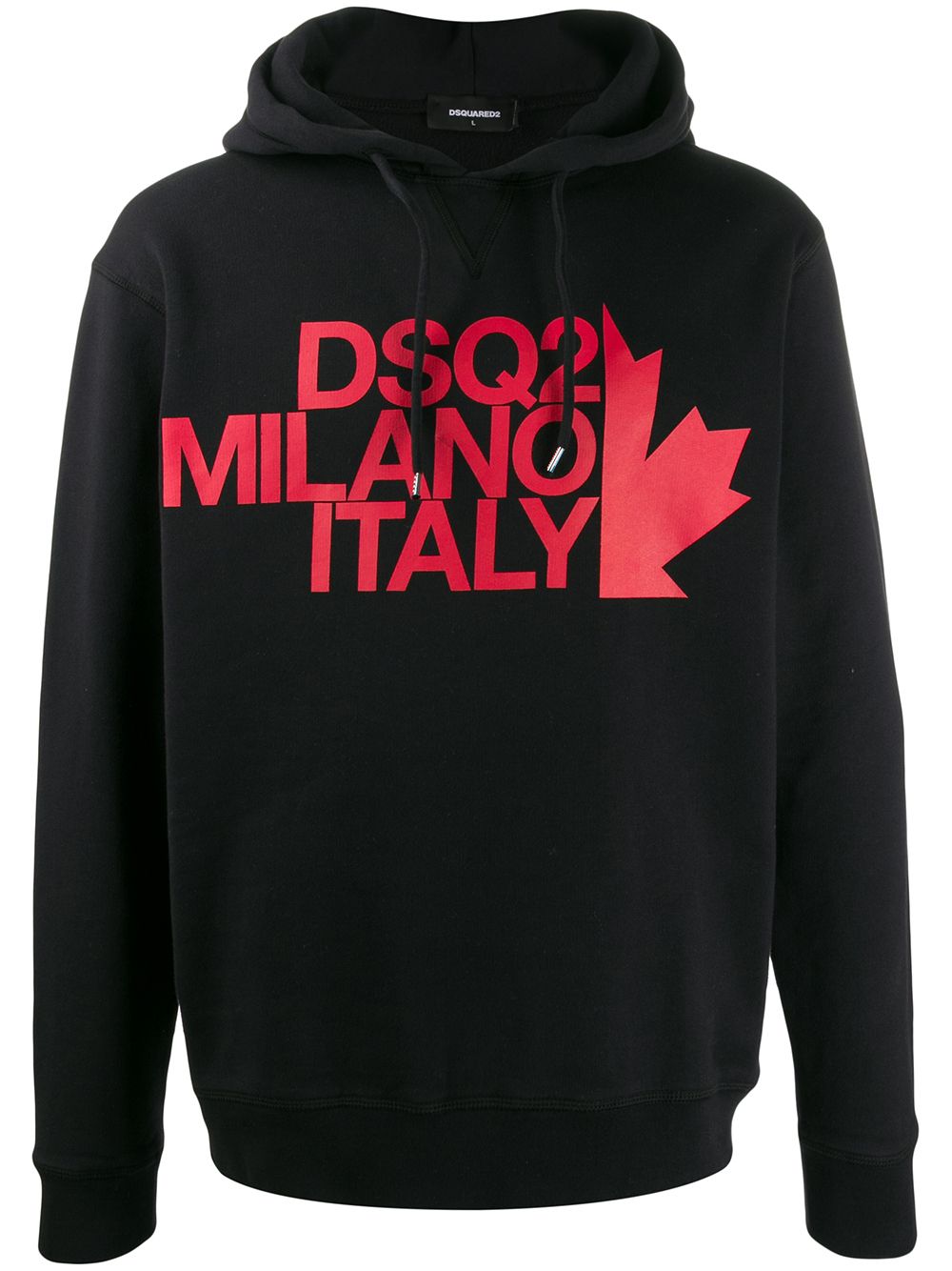 Dsquared2 Kapuzenpullover mit Logo-Print - Schwarz von Dsquared2