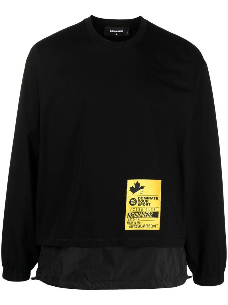 Dsquared2 Sweatshirt mit abnehmbarem Einsatz - Schwarz von Dsquared2