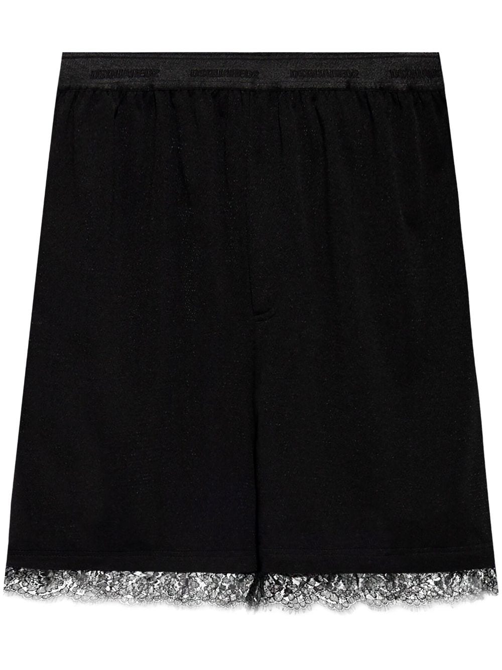 Dsquared2 Pyjama-Shorts mit Spitzenbesatz - Schwarz von Dsquared2