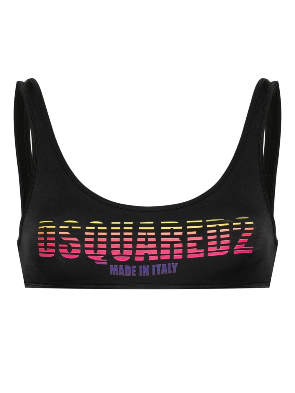 Dsquared2 Bikinioberteil mit Logo-Print - Schwarz von Dsquared2