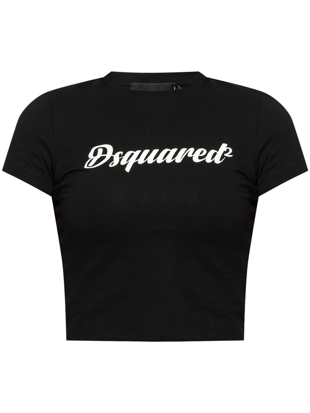 Dsquared2 logo-print cropped T-shirt - Schwarz von Dsquared2