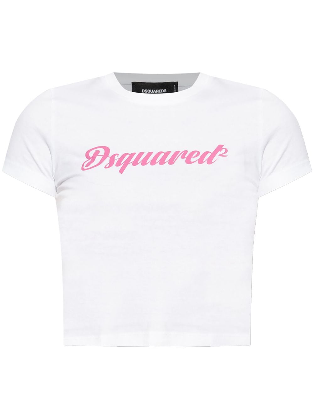 Dsquared2 logo-print cropped T-shirt - Weiß von Dsquared2