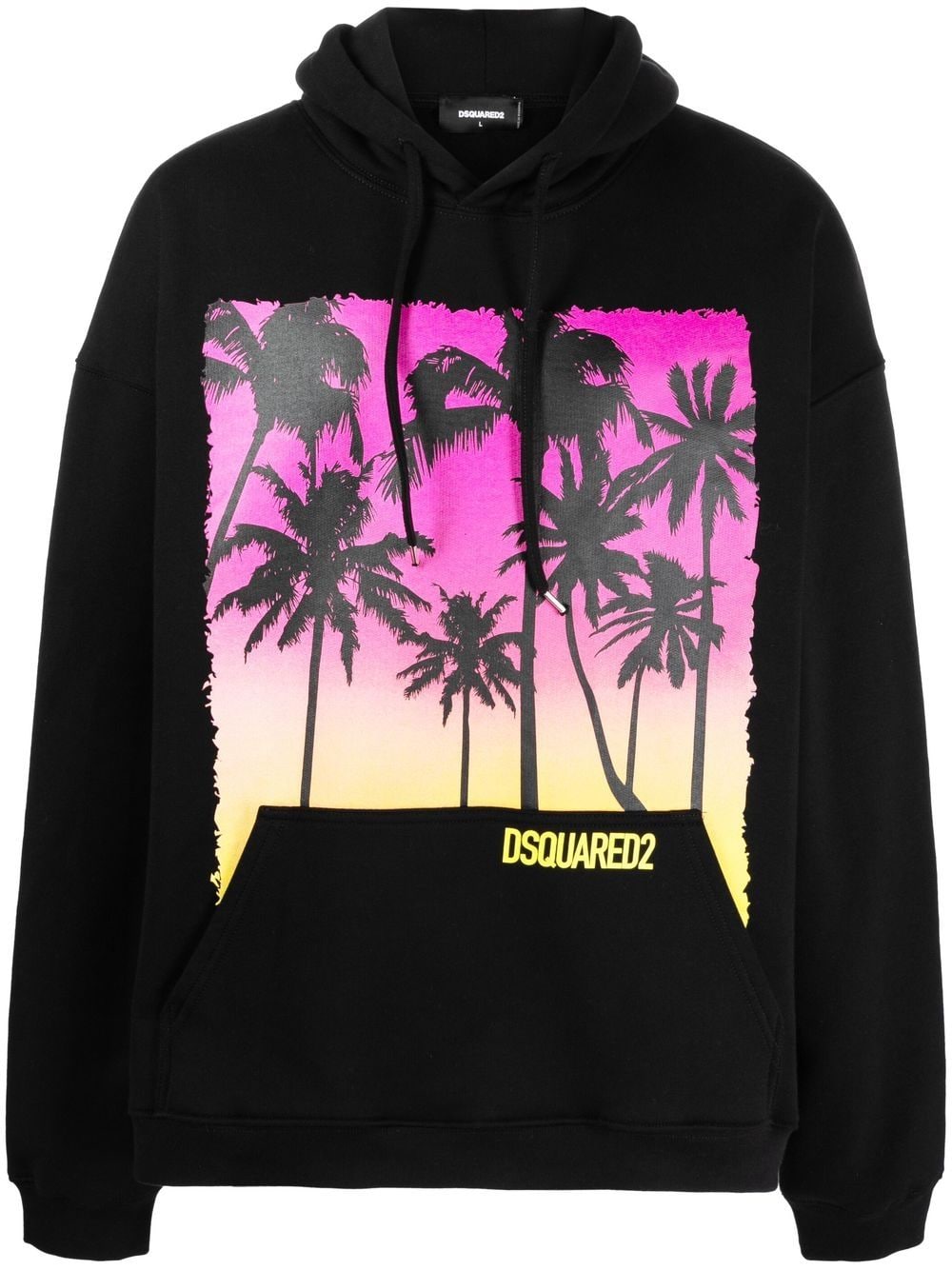 Dsquared2 Hoodie mit Palmen-Print - Schwarz von Dsquared2