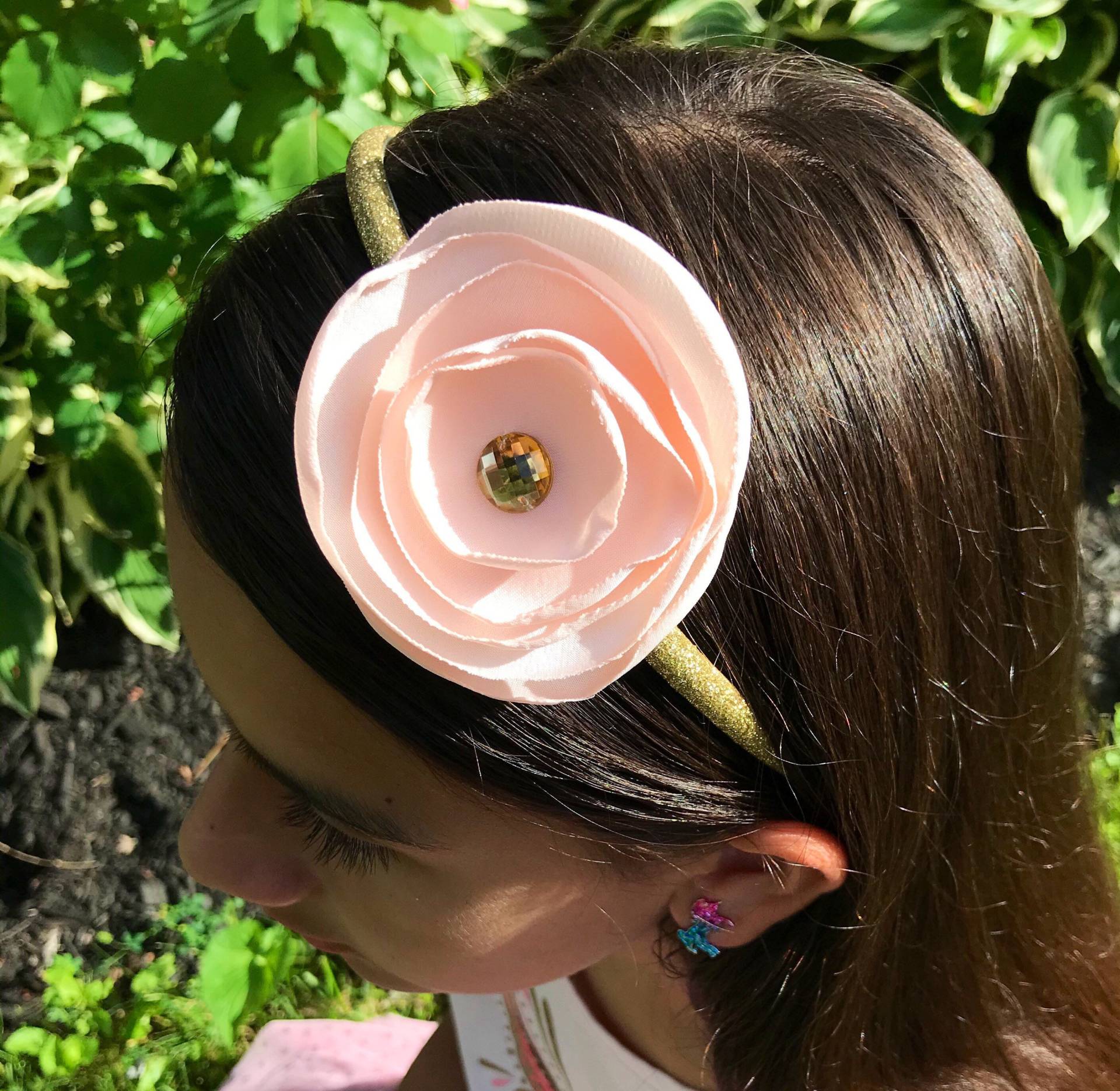 Blumen Stirnband/Mädchen Stirnbänder Sommer Party Rosa Handgemachtes von DuchessMcollection