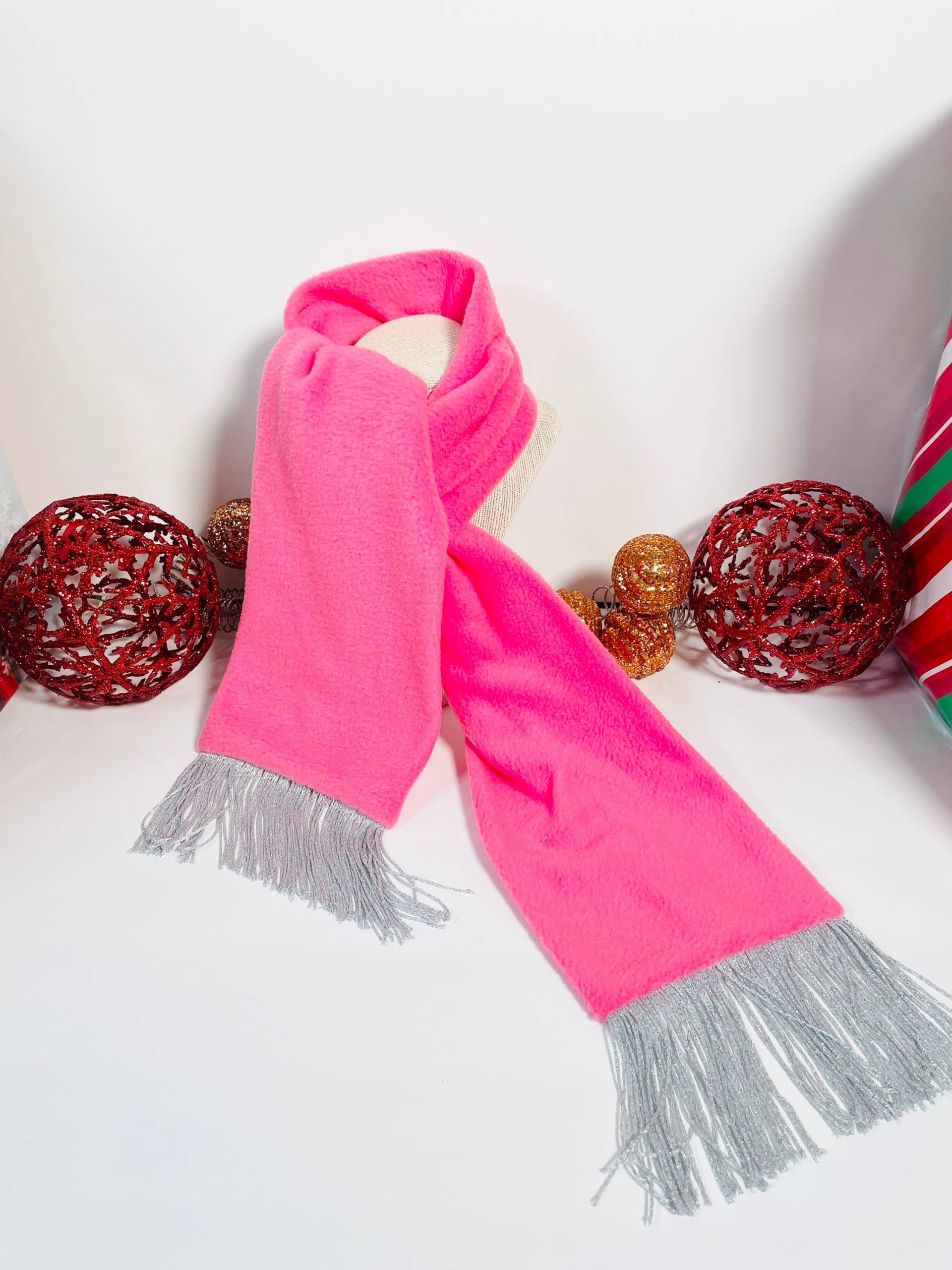 Damen Winterschals/Handgemachte Fleeceschals Kinderschals Rote Schals Winteraccessoires von DuchessMcollection
