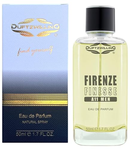 DuftzwillinG FIRENZE (Finesse) - Eau de Parfum für Männer - frisch-zitrisch-animalisch - A11 MEN - Herrenparfüm (50 ml) von DuftzwillinG