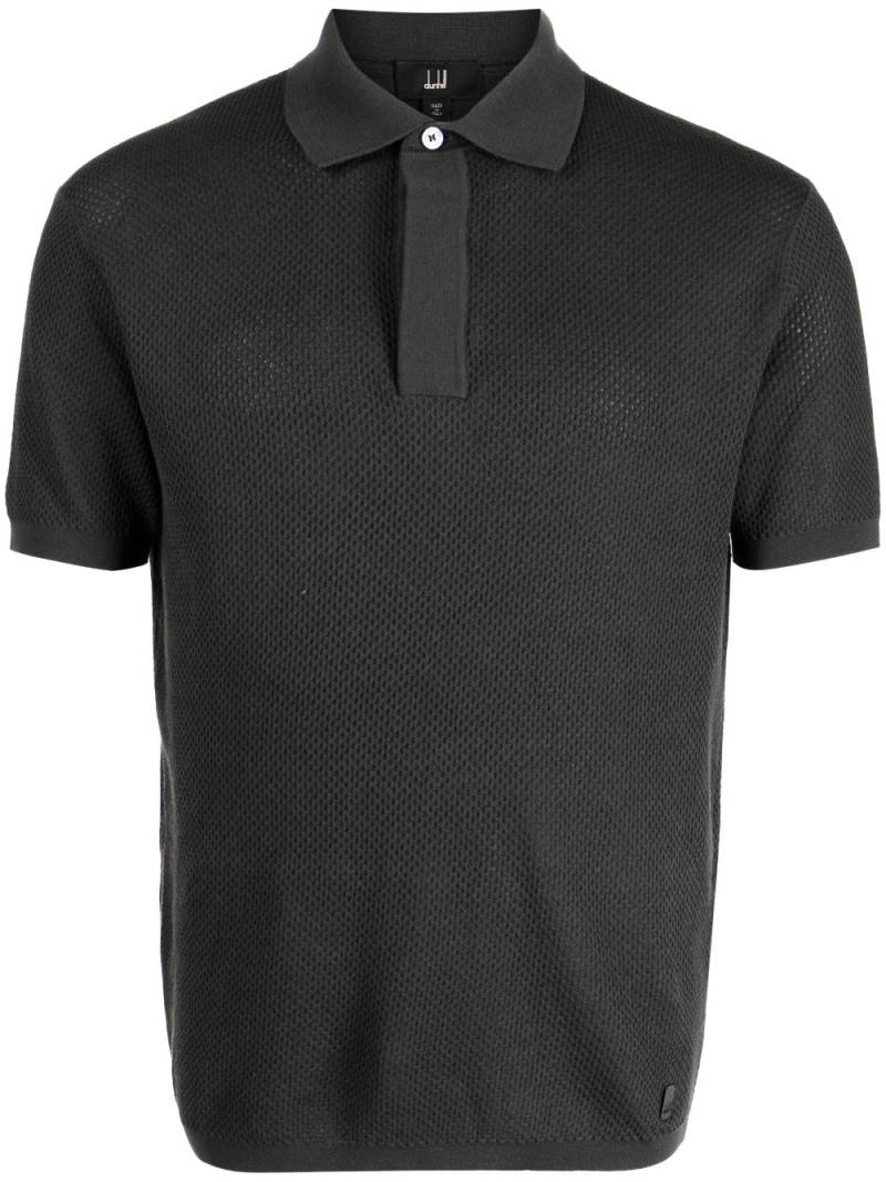 Dunhill Poloshirt in Mesh-Optik - Grau von Dunhill