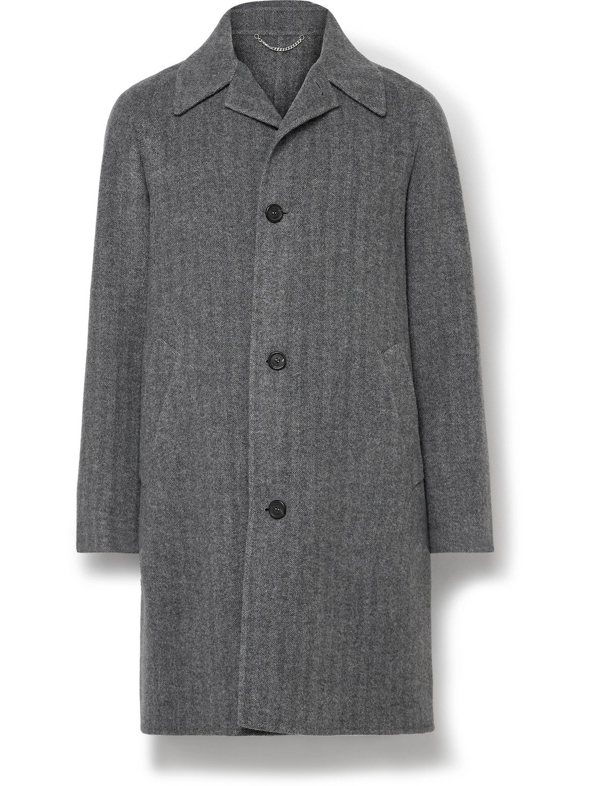 Dunhill - Unstructured Double-Faced Herringbone Wool Car Coat - Men - Gray - IT 50 von Dunhill