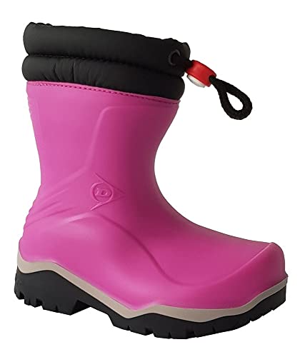 Dunlop Kids gefütterte Gummistiefel für Mädchen und Jungen (pink, 29) von DUNLOP