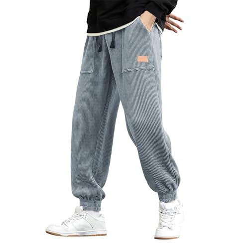 Duohropke Cordhose Herren Breitcord mit Gummizug Jogginghose Herren mit Bündchen Hosen Männer Baggy Freizeithose Herren mit Kordelzug Lang Weit Breit Cordhose Duohropke Cordhose Herren Breitcord mit Gummizug Jogginghose Herren mit Bündchen Hosen Männer Baggy Freizeithose Herren mit Kordelzug Lang Weit Breit Cordhose von Duohropke