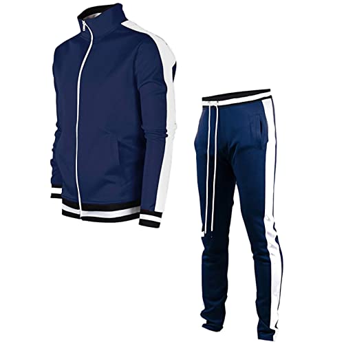 Duohropke Streatwear Trainingsanzüge für Herren Jogging Anzug Casual Sports Zipper Set Cardigan Farbabstimmung Trend Stehkragen Anzug Männer Jogging Anzug Sweatshirt Hose Freizeitanzug Duohropke Streatwear Trainingsanzüge für Herren Jogging Anzug Casual Sports Zipper Set Cardigan Farbabstimmung Trend Stehkragen Anzug Männer Jogging Anzug Sweatshirt Hose Freizeitanzug von Duohropke