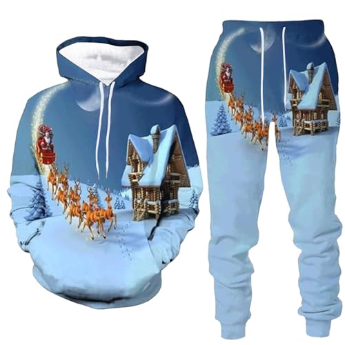 Duohropke Weihnachten Jogginganzug Herren Trainingsanzug Warm Sportanzug Weihnachtsmotiv Druck Pullover Sweatshirt + Sporthose Sets Fleece-Innenseite Freizeitanzug Hausanzug Weihnachts Kostüm Duohropke Weihnachten Jogginganzug Herren Trainingsanzug Warm Sportanzug Weihnachtsmotiv Druck Pullover Sweatshirt + Sporthose Sets Fleece-Innenseite Freizeitanzug Hausanzug Weihnachts Kostüm von Duohropke