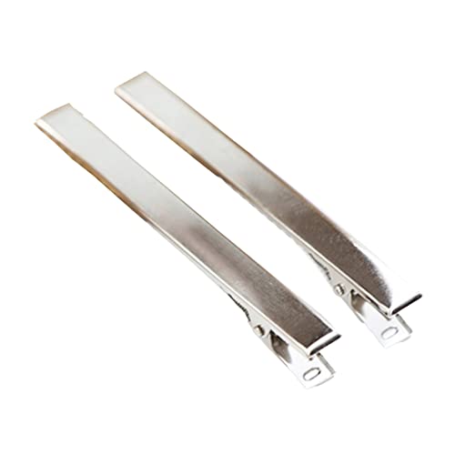 10 Stück 9.7 cm lange Metall Haarspangen,Handgefertigte Haaraccessoires Haarnadel-Entenschnabel-Clip,Rutschfeste Haarspangen, DIY-Haarspangen,Geeignet für Mädchen Damen Frauen,Silber A von Duories