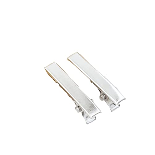 20 Stück 3.2 cm lange Metall Haarspangen,Handgefertigte Haaraccessoires Haarnadel-Entenschnabel-Clip,Rutschfeste Haarspangen, DIY-Haarspangen,Geeignet für Mädchen Damen Frauen,Silber A von Duories