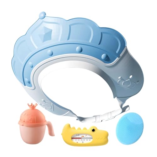 Duroecsain Badekappe, Duschhut für Kinder - Badevisier mit Wassertemperaturanzeige und Shampoo-Becher - Shampoo-Kappe mit Shampoo-Bürste, schützt Ohren und Augen Duroecsain Badekappe, Duschhut für Kinder - Badevisier mit Wassertemperaturanzeige und Shampoo-Becher - Shampoo-Kappe mit Shampoo-Bürste, schützt Ohren und Augen von Duroecsain