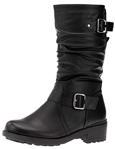 Damen Winterstiefel mit kuscheligem Futter, Blockabsatz und Profilsohle - Perfekt für kalte Tage! 1283 von Dvina