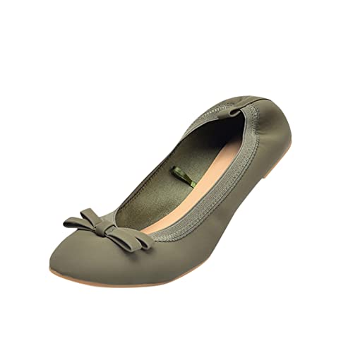 Dwevkeful Ballerinas Damen Sportlich Elegant Flach Sommer Stoffschuhe Sommerschuhe Bequem Breite Füße Dünne Sohle Leicht Ballerinas Mokassins Schwarz Atmungsaktiv Trachtenschuhe Barfuß Ballerina von Dwevkeful