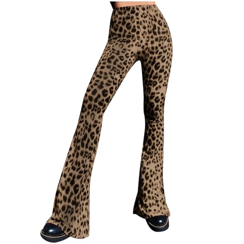 Flared Leggings Damen Yogahose Leopard Micro Schlaghosen High Waist Schlank Hundert Schlaghosen mit Stretch Blickdicht Leggins Bootcut Jogginghose Jazzpants mit Bauchkontrolle Fitness Casualhose Flared Leggings Damen Yogahose Leopard Micro Schlaghosen High Waist Schlank Hundert Schlaghosen mit Stretch Blickdicht Leggins Bootcut Jogginghose Jazzpants mit Bauchkontrolle Fitness Casualhose von DxanDn