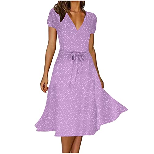 Dyhxuan Sommerkleid Damen Elegant Einfarbige Partykleid Knielang Kleider Damen Tunika A-Linie Kleid mit Schnürungen Kurzarm V-Ausschnitt Blusenkleid Urlaubs Strandkleid Heute Blitzangebote Dyhxuan Sommerkleid Damen Elegant Einfarbige Partykleid Knielang Kleider Damen Tunika A-Linie Kleid mit Schnürungen Kurzarm V-Ausschnitt Blusenkleid Urlaubs Strandkleid Heute Blitzangebote von Dyhxuan