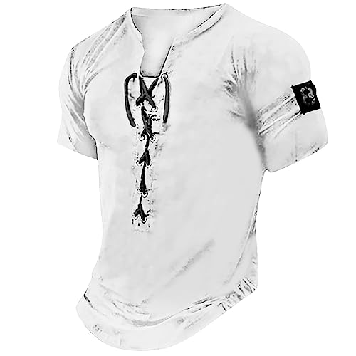 Dyhxuan T-Shirts für Herren Henley Ausschnitt Hemd Retro Einfarbige Freizeithemd Sommer Kurzarm Tshirt Knöpfen V-Ausschnitt Oberteile Große Größen Tops Gemütlich Basic T Shirt für Männer Streetwear Dyhxuan T-Shirts für Herren Henley Ausschnitt Hemd Retro Einfarbige Freizeithemd Sommer Kurzarm Tshirt Knöpfen V-Ausschnitt Oberteile Große Größen Tops Gemütlich Basic T Shirt für Männer Streetwear von Dyhxuan