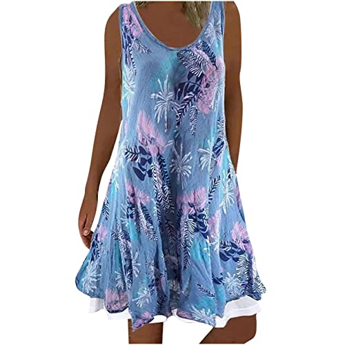 Sommerkleid Damen Boho Gemusterter Druck A-Linie Kleider Ärmellos Rundhals Tankkleid Splicing Midikleid Schulterfrei Partykleid Urlaubskleid Lose Freizeitkleid Strandkleid Skaterkleid Sommerkleid Damen Boho Gemusterter Druck A-Linie Kleider Ärmellos Rundhals Tankkleid Splicing Midikleid Schulterfrei Partykleid Urlaubskleid Lose Freizeitkleid Strandkleid Skaterkleid von Dyhxuan