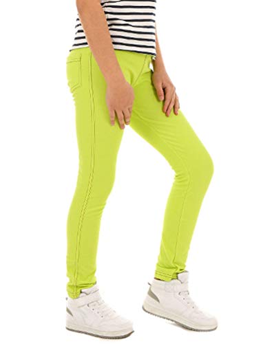 Dykmod Mädchen Frühling Leggings Leggins Jeans-Optik Look Jeggings Treggings hk135 128 Limone von Dykmod