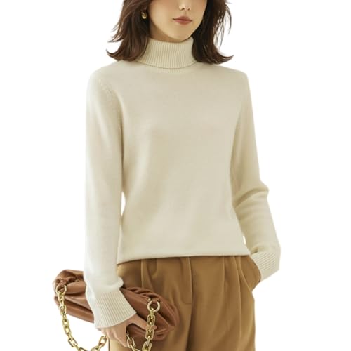 E-girl Damen 95% Kaschmir Pullover Elfenbein Rollkragen Langarm Strickpullover Damen Kaschmir Wolle Einfarbige Relaxed Dicker Pullover,EU 36,RMS3381 E-girl Damen 95% Kaschmir Pullover Elfenbein Rollkragen Langarm Strickpullover Damen Kaschmir Wolle Einfarbige Relaxed Dicker Pullover,EU 36,RMS3381 von E-girl