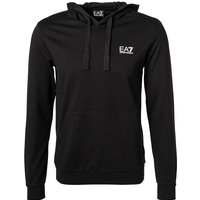 EA7 Herren Hoodie schwarz Baumwolle unifarben von EA7