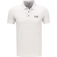 EA7 Herren Polo-Shirt weiß Baumwoll-Jersey von EA7