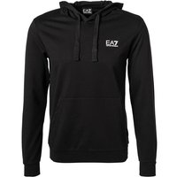 EA7 Herren Hoodie schwarz Baumwolle unifarben von EA7