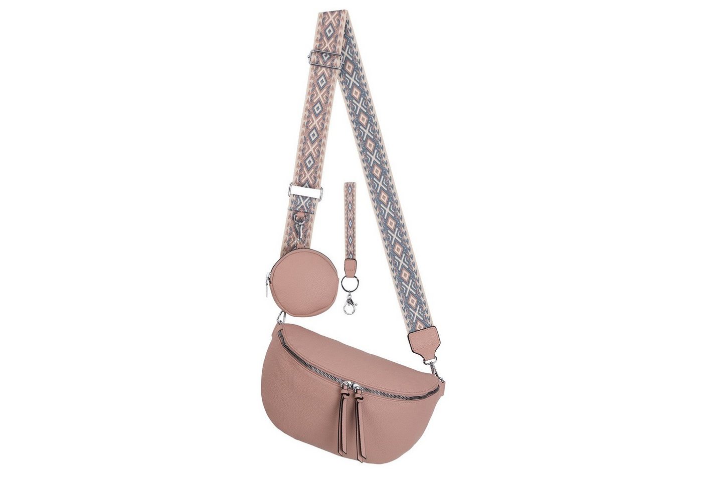 EAAKIE Gürteltasche Bauchtasche Umhängetasche Crossbody-Bag Hüfttasche Kunstleder Italy-D, als Schultertasche, CrossOver, Umhängetasche tragbar von EAAKIE