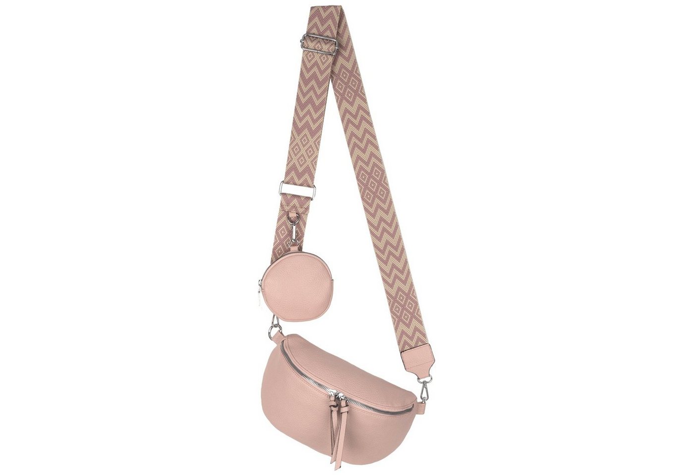 EAAKIE Gürteltasche Bauchtasche Umhängetasche Crossbody-Bag Hüfttasche Kunstleder Italy-D, als Schultertasche, CrossOver, Umhängetasche tragbar von EAAKIE