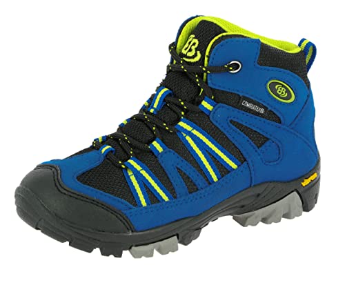 Brütting Unisex Kinder Ohio High Trekking- & Wanderstiefel, Blau Schwarz Lemon, 31 EU von Brütting