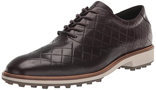 ECCO Herren 2023 M Klassische Hybrid-Leder-Golfschuhe, wasserabweisend, stachelfrei, Mokka, 43 EU von ECCO