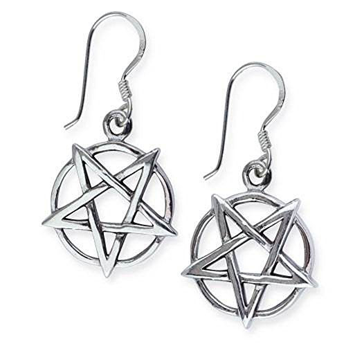 etNox-Ohrringe ''Pentagramm'' 925 Silber (O514) von ECHT