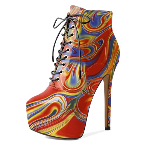 EDEFS Damen Plateaus Hoher Absatz Stiefelette mit Reißverschluss Rundschaft und 6 Zoll Absatz Hervorstechen bei Hochzeit Party Arbeit und mehr Damen fashion forward Stiefeletten Heatmap EU40 EDEFS Damen Plateaus Hoher Absatz Stiefelette mit Reißverschluss Rundschaft und 6 Zoll Absatz Hervorstechen bei Hochzeit Party Arbeit und mehr Damen fashion forward Stiefeletten Heatmap EU40 von EDEFS