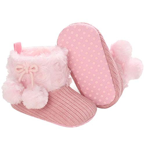 EDOTON Unisex-Baby Neugeborenes Fleece Booties, Baby Jungen Mädchen Winterschuhe Kleinkind Baby Anti-Rutsch Sock Schuhe Stiefel Weiche Sohle Winter Stiefel Warme Krabbelschuhe von EDOTON