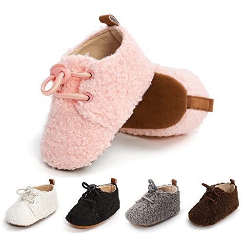 EDOTON Unisex Neugeborene Tier Schuhe,Süß rutschfest Sohle Weich Winter Warm Haus Innen Ausdruck Stiefel zum Baby Jungs Mädchen von EDOTON