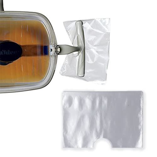 Dental-Lichtgriffabdeckungen, Einweg-Teelicht-Griffschutz, transparente Kunststoffhüllen, rechteckig, 10,2 x 14,5 cm, 500 Stück von EDWERD