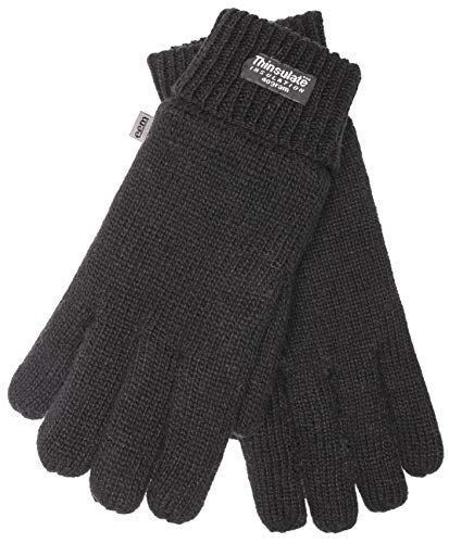 EEM Strick Kinderhandschuhe, weiche Baumwolle, Thinsulate Thermofutter, schwarz XL - 146-158 von EEM Fashion