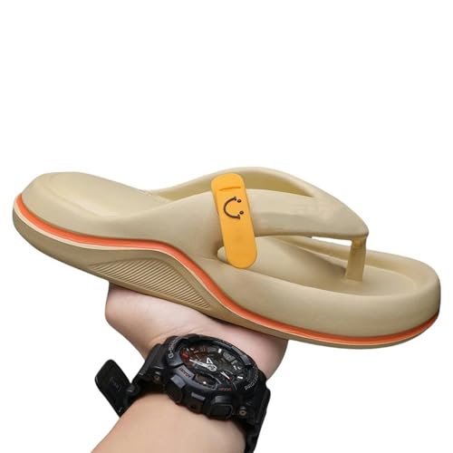 EFCQJZRZ Sommer Hausschuhe Flip Flops Herren Tanga Sandalen Eva Non-rutsch-rutschpantoffeln Im Freien Im Freien In Innenpaaren Schuhe-khaki-40-41 von EFCQJZRZ