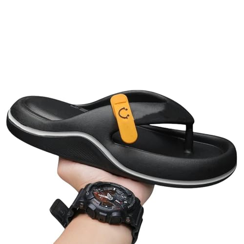 EFCQJZRZ Sommer Hausschuhe Flip Flops Herren Tanga Sandalen Eva Non-rutsch-rutschpantoffeln Im Freien Im Freien In Innenpaaren Schuhe-schwarz-40-41 von EFCQJZRZ